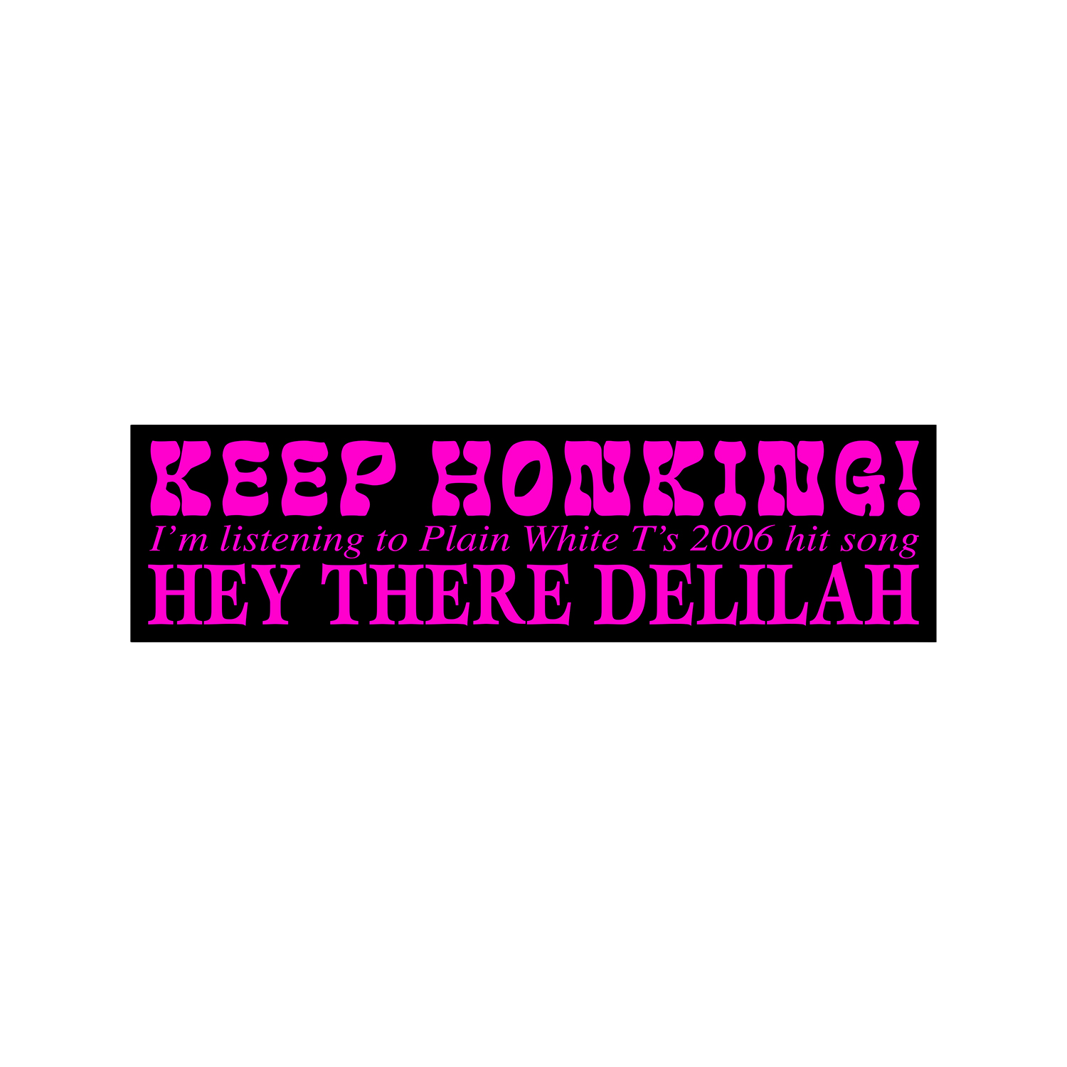 Plain White T's Bumper Sticker